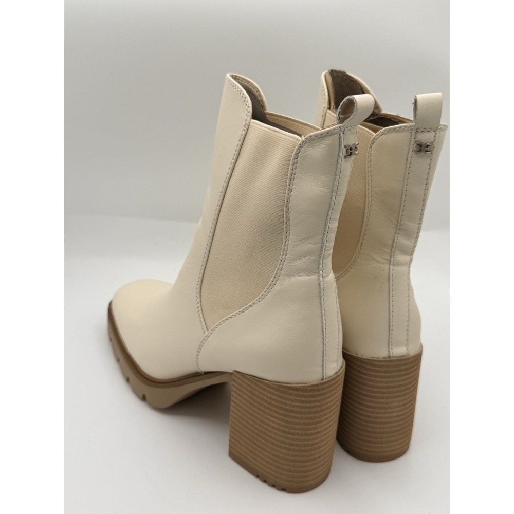 Sam Edelman Rollins Ivory Leather Pull-On Ankle Bootie Women 11M 12795L2100 - Picture 4 of 6